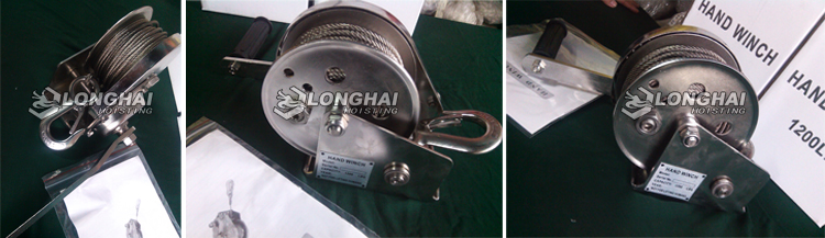 Stainless Steel Hand Winch with Automatic Braking